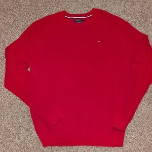 Tommy Hilfiger Men's Red Crewneck Sweater